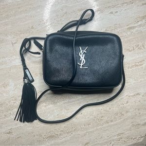 Yves Saint Laurent Lou Camera Bag Smooth Black Nero Leather